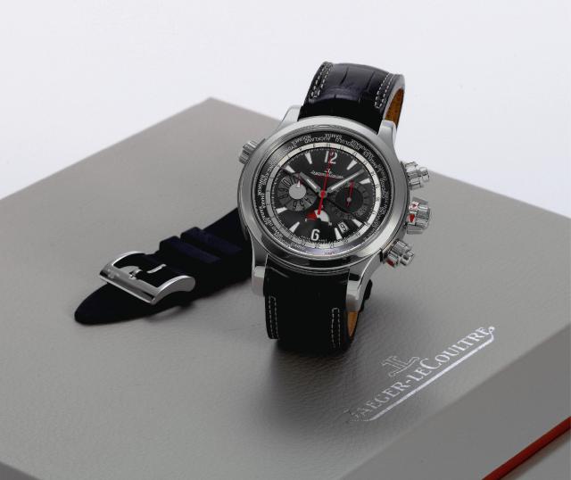 Extreme World Chronograph.Jaeger-LeCoultre, Master Compressor - Extreme World Chronograph, case No. 0104, No. 187/200, Ref. 150.6.22..Made in a limited edition of 200 pieces in 2005. Sold on January 2nd, 2006..Very fine and rare, oversized, self-winding, 