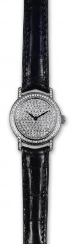 White Gold & Diamond.Jules Audemars.Audemars Piguet, Jules Audemars, movement No. 505130.case No. E 98775, Ref. 77214BC. Made circa 2000..Very fine and elegant, 18K white gold and diamond-set lady's.wristwatch with an 18K white gold Audemars Piguet buckle