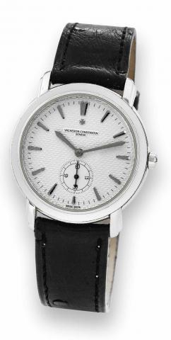 Platinum Malte Grande Classique.Vacheron & Constantin, Geneve, Malte Grande.Classique, case No. 821251, movement 995488, Ref. 81000..Made circa 2004..Fine and rare platinum wristwatch with 18K white gold buckle..Accompanied by the original certificate, at