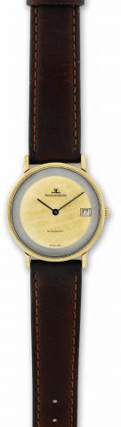 Jaeger-LeCoultre, Automatic, No. 2265617, case.No. 1508536, Ref. 5003-21. Made in the 1980's..Fine, self-winding, 18K yellow gold wristwatch with date..To be sold without reserve
