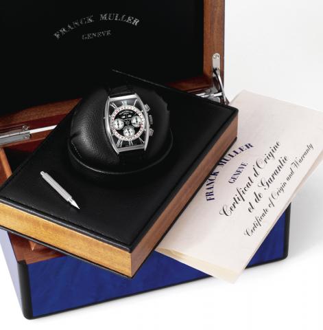 Platinum Magnum Chronograph _ Unique Roman Dial.Franck Muller, Gen