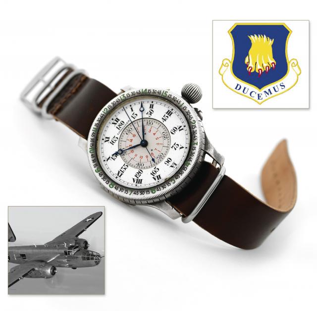 Longines Lindbergh.Longines, Lindbergh, movement and case No. 5497859..Made circa 1940..Fine, very rare and unusual, large, hour-angle, indirect center seconds, stainless.steel aviator's wristwatch.