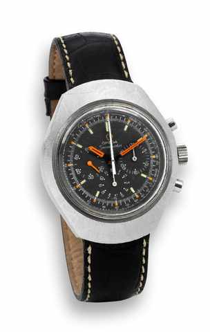 Omega Ref. 145.024 Steel Seamaster.Omega, Seamaster, No. 31316845, Ref. ST 145.024. Made.in 1971..Fine and very rare, water-resistant, stainless steel wristwatch.with round button chronograph, registers and tachometer..To be sold without reserve