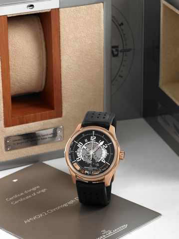 Jaeger-LeCoultre Pink Gold AMVOX2 - Aston.Martin Chronograph.Jaeger-LeCoultre, AMVOX2 - Aston Martin, Master Control.1000 Hours, No. 283/300, Ref. 192.2.25. Made in a limited.edition of 300 pieces in pink gold in circa 2008..Very fine and rare, large, sel