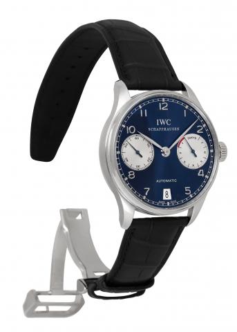 IWC Portuguese Automatic Laureus.Limi ted edition.IWC, International Watch Co., Schaffhausen, Portuguese.Automatic, No. 038/1000, case No. 3438961, Ref. 500112..Made in a limited edition of 1000 examples for the Laureus.Sport for Good Foundation in 2007..
