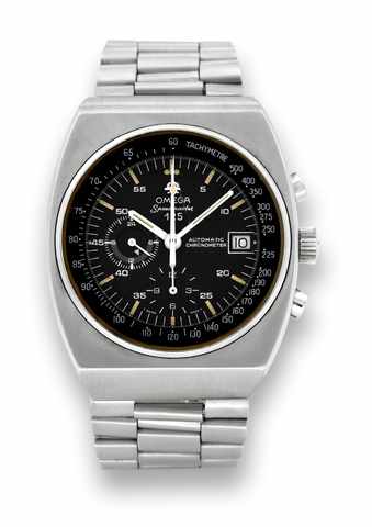 Omega Speedmaster 125.Omega, Speedmaster 125, Automatic Chronometer.No. 38295452, Ref. ST 178.0002 / 378.0801. Made in.a limited edition of 2000 pieces to celebrate the 125th.anniversary of Louis Brandt/ Omega in 1973..Fine and rare, tonneau-shaped, self-