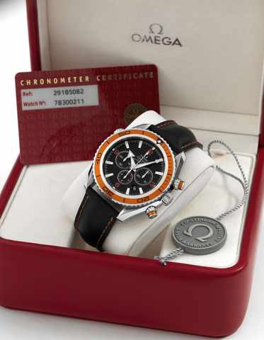 Omega St eel Seamaster - Pr ofessional -.Chrono - Co-Axial Chronometer.Omega Seamaster, Chronograph, Planet Ocean, Co-Axial.Chronometer, 600 m / 2000 ft, No. 78300211, Ref..29185082. Made circa 2006..Fine, self-winding, water-resistant, stainless steel ch