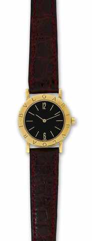 Bulgari Gold Quartz.Bulgari, No. P. 6648, Ref. BB 30 GL. Made in the 1990's..ine, water-resistant, 18K yellow gold quartz wristwatch.with an 18K yellow gold Bulgari buckle..To be sold without reserve
