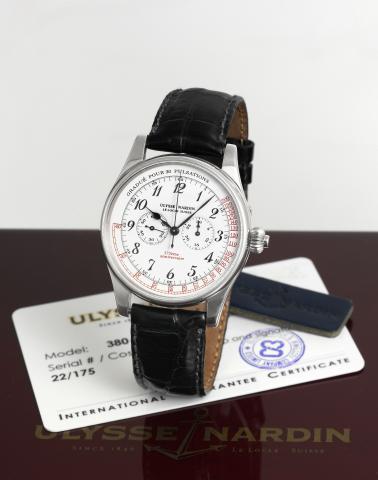 Ulysse Nardin Single Button Chronograph.Ulysse Nardin, Le Locle, Swiss, Chronograph Monopusher.- 175