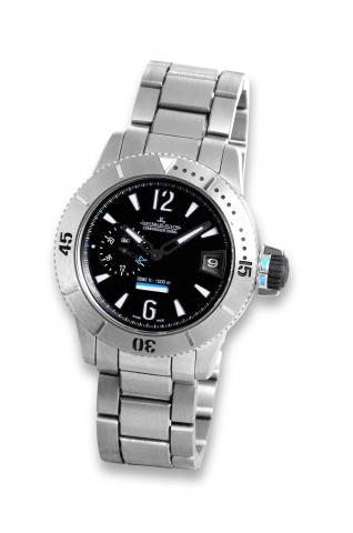 JLC Master Compressor Diving GMT Limited.Jaeger-LeCoultre, Master Compressor Diving Gmt.no. 0298/1500, case no. 2464208, ref. 160.T.05. Made in a.limited edition of 1500 pieces, sold on September 13th, 2008..Very fine, large, two time zone, center seconds