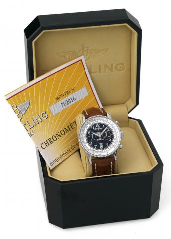 Breitling Steel Montbrillant 1903.Breitling, Chronometre Certifie, Edition Special, 100 Ans.Aviation, Automatic, case No. 702016, Ref. A 35330. Made.in 2003 to celebrate the 100th anniversary of the first flight..Fine and rare, large, water-resistant, sel