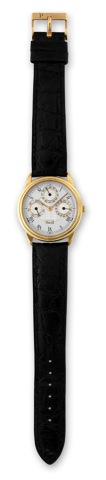 Piaget - Yellow Gold - Triple Date.Automatic.Piaget, Automatic, No. 882437, case No. 560054.Ref. 15959. Made in the 1990s..Fine, self-winding, 18K yellow gold wristwatch with triple.date and an 18K yellow gold Piaget buckle.