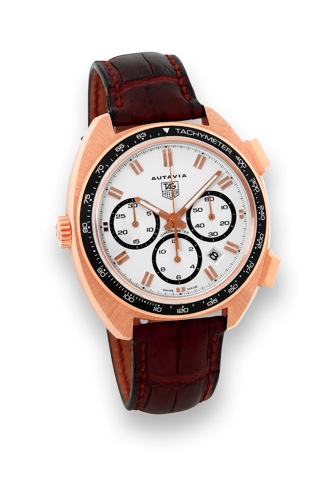 Tag Heuer - Pink Gold - Autavia.Chronometer - Chronograph.Tag Heuer, Autavia, Automatic, Chronograph, No. 116/150..Made in a limited edition of 150 pieces in circa 2003..Fine, tonneau-shaped, self-winding, water-resistant, 18K.pink gold chronometer wristw