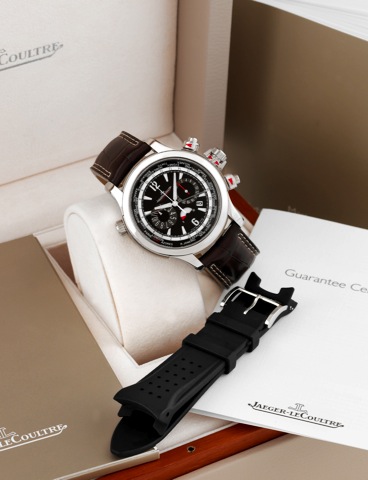 Jaeger Lecoultre - Steel.Extreme World Chronograph.Jaeger-LeCoultre, Master Compressor - Extreme World.Chronograph, case No. 2491126, Ref. 150.6.22. Made in.circa 2005..Very fine and rare, oversized, self-winding, water-resistant.world time, stainless ste