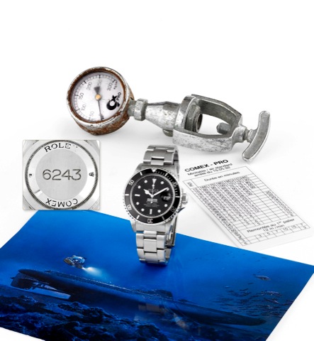 Rolex - Ref. 168000 - Comex - Submariner.Rolex, Oyster Perpetual Date, Submariner, 1000 ft / 300 m, Superlative Chronometer, Officially Certified, Ref. 168000/16800.COMEX 6243. Made circa 1988..Very fine and very rare, center seconds, self-winding, water-