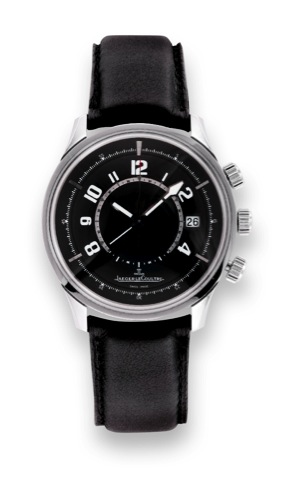 Jaeger LeCoultre Aston Martin.Jaeger LeCoultre, Aston Martin AMVox 1, Alarm, No 1462.Ref. 190.8.97. Made circa 2005..Fine, large, center seconds, water-resistant, stainless steel.wristwatch with three crowns, alarm, date and a stainless.steel Jaeger LeCou
