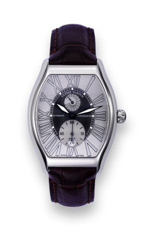 Michelangelo Gigante Chronometer.Ulysse Nardin, Michelangelo Gigante Chronometer, Automatic, No. 928, Ref. 273-68. Made circa 2005..Fine, oversized, tonneau-shaped, self-winding, water-resistant, stainless steel chronometer wristwatch with date, power res
