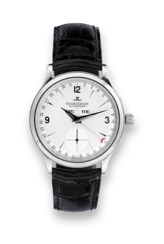 Jaeger-LeCoultre - Steel.Triple Date - Master.Control Jaeger-LeCoultre, Master Control- Automatic.No. 0104, Ref. 140.8.87. Made circa 2001..Fine, self-winding, water-resistant, stainless steel wristwatch.with triple date and a stainless steel Jaeger-LeCou