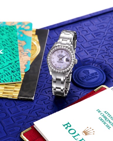 ROLEX WHITE GOLD & DIAMOND LADY