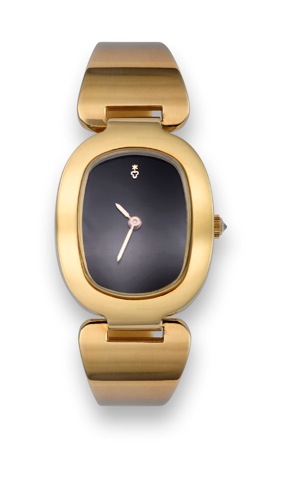 Corum, movement No. 146775, case No. 179604.Ref. 57300E10. Made in the 1980s..Fine, 18K yellow gold wristwatch with an integral 18K yellow.gold Corum bracelet.