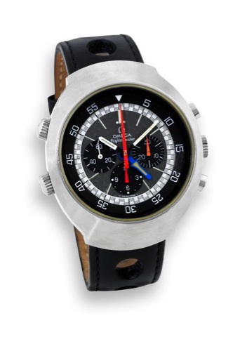 Omega Second Generat ion Flightmaster.Omega, Flightmaster, Ref. ST 145.036. Made circa 1973..Fine and rare, tonneau-shaped, two time zone, waterresistant.stainless steel aviator