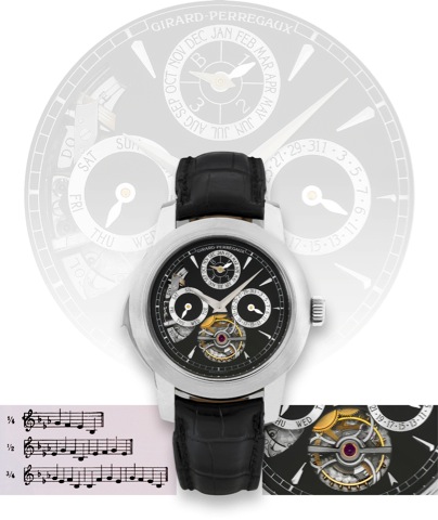 Girard-Perregaux - White Gold - Op era Tw o - Tourbillon.Westminster Minute Repeater - Perpetual Calendar.Girard-Perregaux, Opera Two, Tourbillon, Westminster Minute Repeater, Perpetual Calendar, No. 7, Ref. 99740. Made in 2003..Extremely fine, rare and i