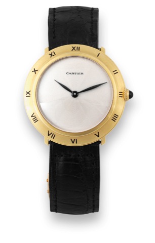 Cartier, Disco Volante, case No. 027957, Ref. 7980..Made in the 1960s..Fine, 18K yellow gold wristwatch with an 18K yellow gold.Cartier deployant clasp.