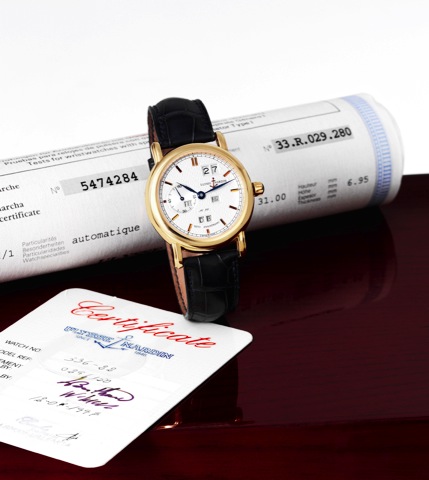 Ulysse Nardin Yellow Gold.Perpetual Ludwig.Ulysse Nardin, 150th Anniversary, Perpetual Calendar.Automatic, No. 029/150, Ref. 336-22. Made in a limited.edition of 150 pieces in 1996 to celebrate the 150th.anniversary of Ulysse Nardin, sold on January 12th,