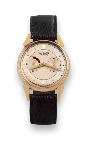 Lecoultre Futurematic.LeCoultre, Futurematic, Made in the 1950s..Fine, self-winding, gold-plated wristwatch with 40-hour.power-reserve indicator and back winder.