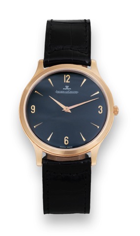 Jaeger LeCoultre Pink Gold Master.Ultra Thin.Jaeger LeCoultre, Master Control 1000 Hours, Ultra Thin.No. 064, Ref. 145.240.797. Sold on January 4th, 1999.Very fine and elegant, extra-thin, 18K pink gold wristwatch.with an 18K pink gold Jaeger LeCoultre de