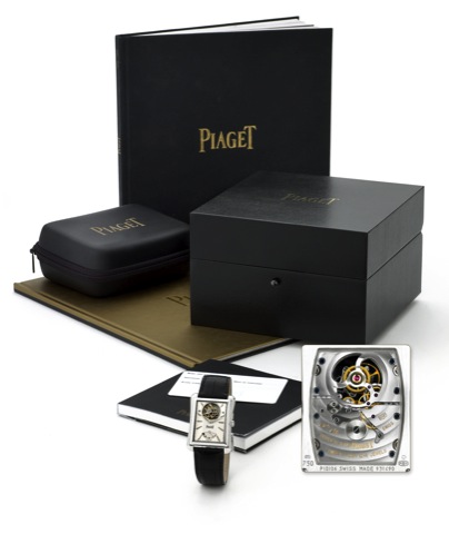 Piaget - White Gold - Emperador Tourbillon.Piaget, Polo, Emperador Tourbillon, No. 4, No. 931490.Ref. P 10106. Made circa 2004..Very fine and rare, rectangular, 18K white gold wristwatch with one minute.tourbillon regulator, power reserve indication and a