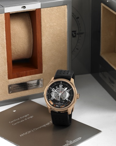 Jaeger-LeCoultre - Pink Gold - AMVOX2 - Aston Martin - Chronograph.Jaeger-LeCoultre, AMVOX2 - Aston Martin, Master Control 1000 Hours, No. 283/300, Ref. 192.2.25. Made in a limited edition.of 300 pieces in pink gold circa 2008..Very fine and rare, large, 