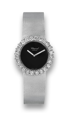 Chopard White Gold & Diamonds.Chopard, No. 38505, Ref. 4009. Made circa 1980..Fine and elegant, 18K white gold and diamond-set lady