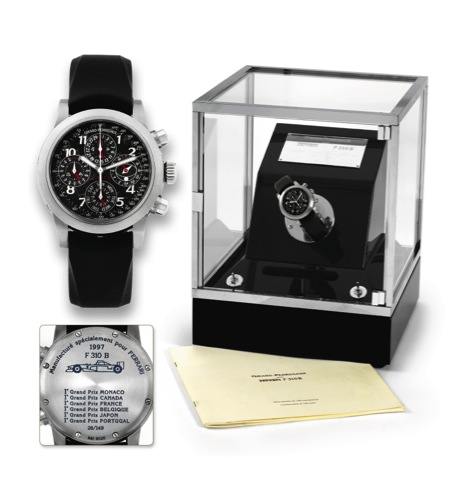 GIRARD-PERREGAUX - TITANIUM - PERPETUEL CALENDAR - FERRARI - CHRONO.Girard-Perregaux, Ferrari Chronograph -F 310 B, No. 26/149, Ref. 9026. Made especially.for Ferrari in a limited edition of 149 examples in 2000..Fine and rare, self-winding, water-resista