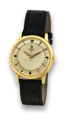 OMEGA - 14K YELLOW GOLD - AUTOMATIC.Omega, Automatic, No. 12715839, Ref. G 6525. Made in.the 1950