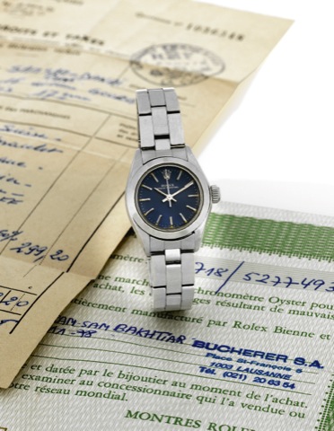 ROLEX - REF. 6718 - STEEL - LADYS.Rolex, Oyster Perpetual, case No. 5277493, Ref. 6718. Made.in 1978, sold November 6th, 1978..Fine, center seconds, self-winding, water-resistant, stainless.steel lady's wristwatch with a stainless steel Oyster bracelet..A