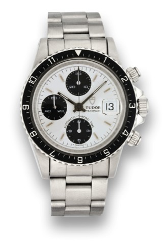 TUDOR, REF. 79170, STEEL CHRONO TIME.Tudor, Chrono Time, Oyster-Date, Automatic, case No. B427959, Ref. 79170. Made in the 1980's..Fine, self-winding, water resistant, stainless steel wristwatch with round button chronograph, registers, date and a.stainle