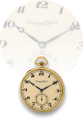IWC DRESS WATCH, YELLOW GOLD.International Watch Co., Schaffhausen, movement.No. 856823, case No. 878159. Made in the 1930's..Very fine, thin, 18K yellow gold keyless dress pocket watch.