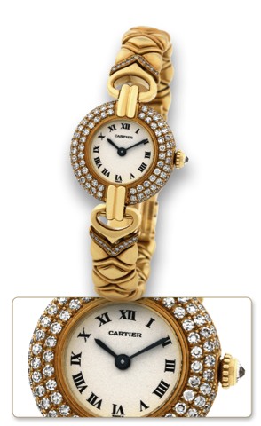 CARTIER YELLOW GOLD & DIAMOND, QUARTZ.Cartier, case No. 8057922, Ref. 0281. Made in the 2000