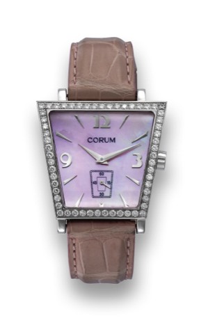 CORUM TRAPEZIUM LADY STAINLESS STEEL AND DIAMONDS.Corum, case No.685035, Ref. 10640447. Made in the 2000