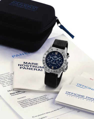 OFFICINE PANERAI, MARE NOSTRUM.Officine Panerai, Firenze 1860, Mare Nostrum, No. 0230, Ref. 5218-301/A. Made in the 1990