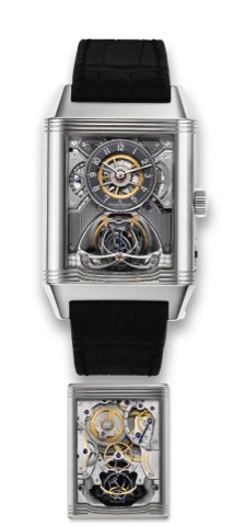 JAEGER LECOULTRE REVERSO GYROTOURBILLON 2.WHITE GOLD, NO.02/20..Jaeger-LeCoultre, Reverso Gyrotourbillon 2, No. 2/20, case No. 2667021, Ref. 247.3.07..Made in a limited edition of 20 sets in white gold. Sold on December 18th, 2009..Complicated and extreme
