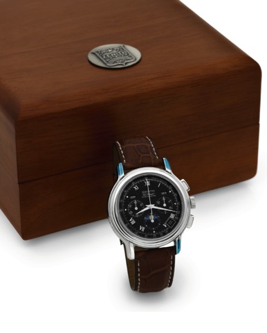 ZENITH EL PRIMERO CHRONOMASTER STEEL.Zenith, El Primero, Chronometre, movement No. 25406.Ref. 01.0240. 410. Made in the late 1990's..Very fine, self-winding, water-resistant, stainless steel.wristwatch with square button chronograph, registers.tachometer,