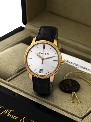 H. MOSER & CIE, MONARD DATE, 7-DAY GOING.PINK GOLD.H. Moser & Cie, 