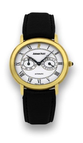AUDEMARS PIGUET.MILLENARY DAY-DATE.YELLOW GOLD.Audemars Piguet, Millenary, Automatic.case No. D71413. Made in the 1990s..Very fine, self-winding, horizontal.oval, 18K yellow gold wristwatch with.day-date and an 18K yellow gold.Audemars Piguet buckle. Acco