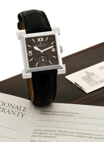 VACHERON CONSTANTIN, REF. 91031, CARREE.HISTORIQUE WHITE GOLD LIMITED EDITION.Vacheron Constantin, Genève, No. 13/25, movement.No. 884427, case No. 726599, Ref. 91031. Made in a limited.edition of 25 pieces, sold on March 15th, 2001. Accompanied.by the or