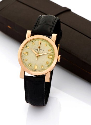 VACHERON CONSTANTIN, REF. 4838 - PINK GOLD.CHRONOMETRE ROYAL – HACKING SECONDS.Vacheron & Constantin, Genève, Chronomètre Royal.movement No. 509535, case No. 371544, Ref. 4838. Made.circa 1953..Very fine and rare, center-seconds, 18K pink gold chronometer