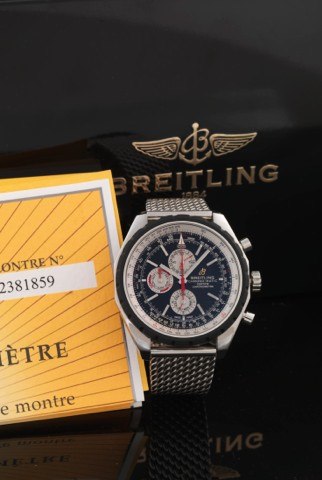 BREITLING REF. A19360 CHRONO-MATIC PERPETUAL.CALENDAR STEEL.Breitling, Genève, Chrono-matic, No. 328 / 2000, case.No. 2381859. Ref. A19360. Made in a limited edition of.2000 examples in circa 2009..Fine, large, self-winding, water-resistant, stainless ste