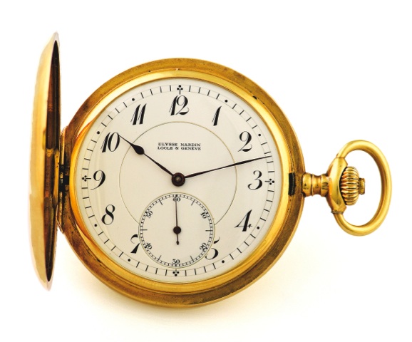 Ulysse Nardin Yellow Gold.Pocket Watch.Ulysse Nardin, Locle & Genève, movement No. 109169.case No. 301303. Made in the 1920s..Fine, 18K yellow gold, hunting cased, keyless pocket.watch..To be sold without reserve