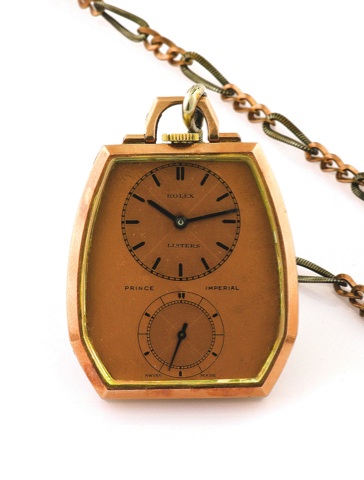 ROLEX PRINCE IMPERIAL.REF 1645 STAINLESS STEEL AND Gold.Rolex, Prince Imperial, Ref. 1645, case No. 1004863..Made circa 1940..Fine and rare, stainless steel and gold keyless pocket.watch with Class A Observatory movement..Accompanied by a chain.